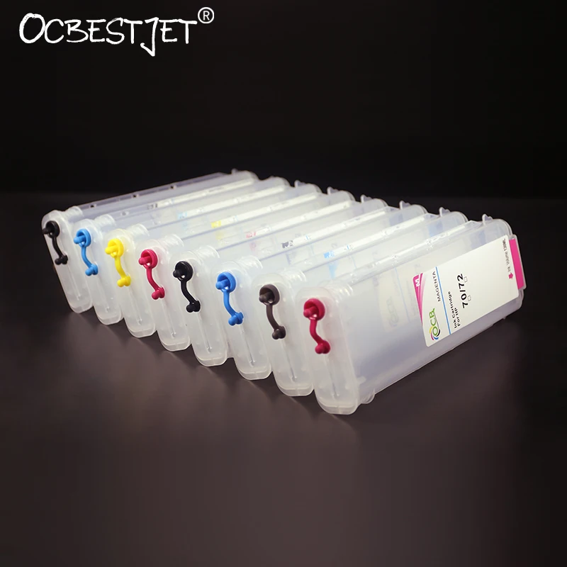 

[Third Party Brand] 280ML Refillable Ink Cartridge For HP 70 Cartridge For HP DesignJet Z3100 Z3200 Z3100ps Z3200ps 8 Colors/Set