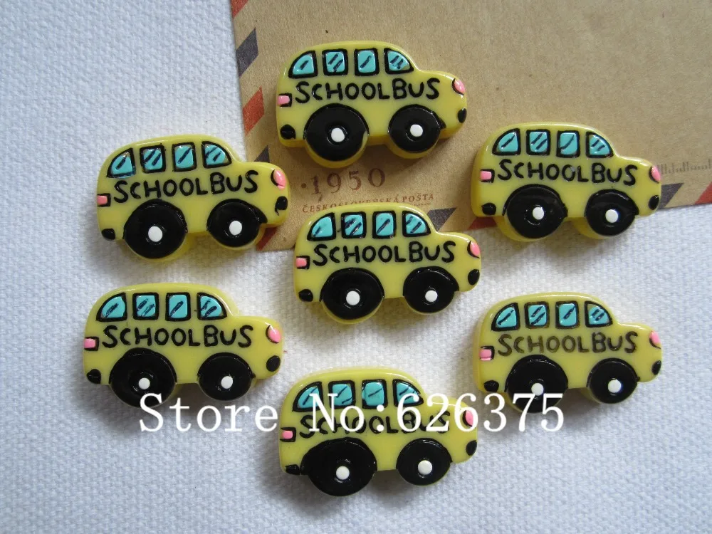 Рена! Смола Горячая продажа школьный автобус для волос Лук центр телефон деко DIY