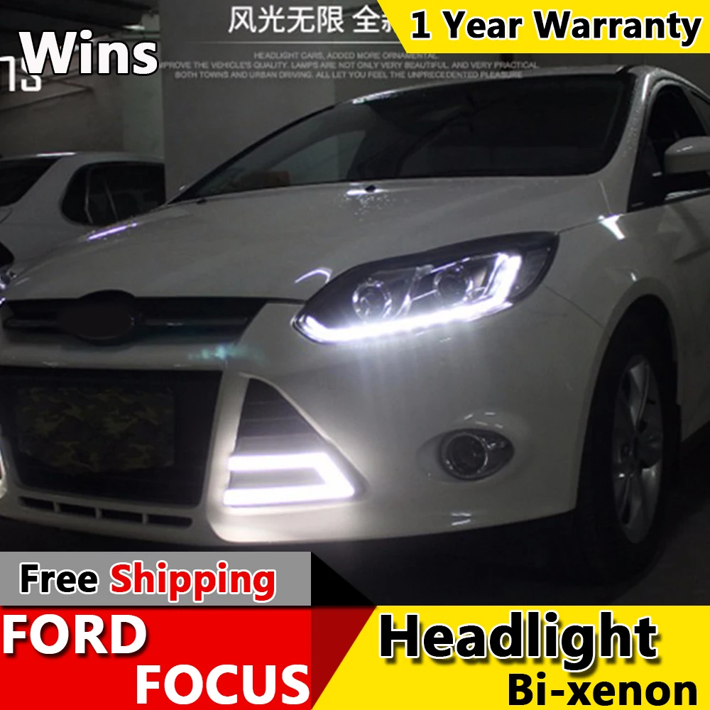 Wins фары для Focus 2012-2014 3 светодиодный DRL Bi Xenon объектив дальнего и ближнего света