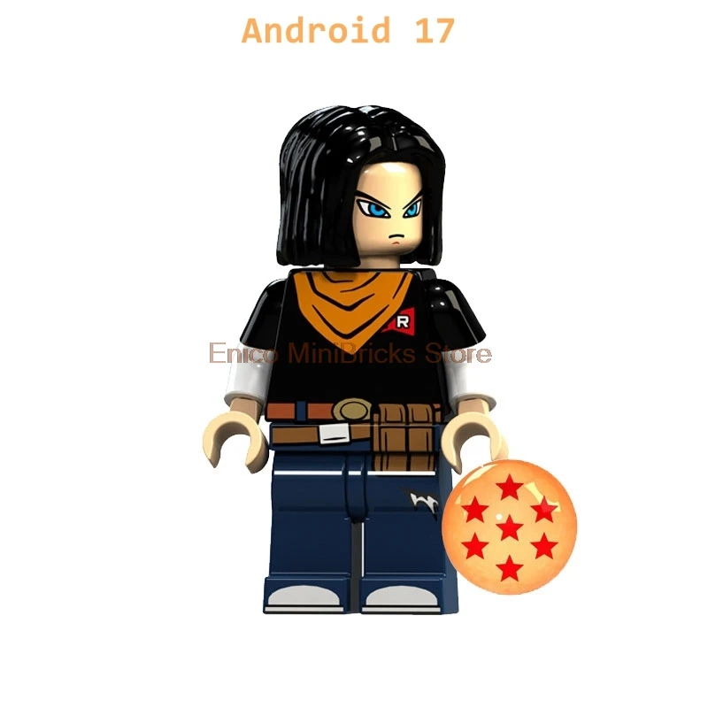 Android 17 Аниме Powerpuff девушка фигурка цветок Лютик пузыри Dragon Ball Супер Герои строительные блоки игрушки для детей - Цвет: Android 17