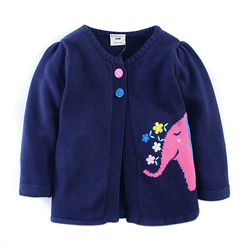 Осень зима трикотажный свитер для девочек кардиган брендовый одежда Downy 2 7 лет|girls