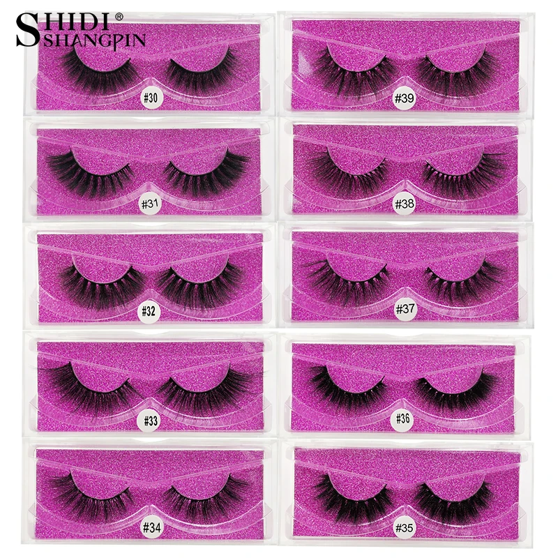 

SHIDISHANGPIN 1 Pair Mink Lashes Mink Eyelashes 3D Makeup False Eyelashes Full Lashes Natural False Lashes Fluffy faux cils