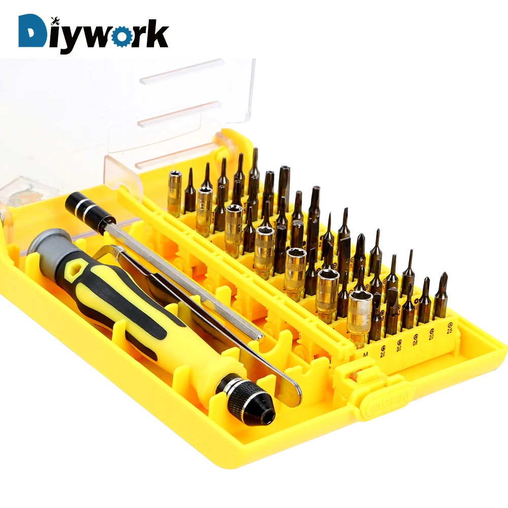 DIYWORK 45 в 1 мобильный телефон набор инструментов для ремонта Отвертка Набор Ручка