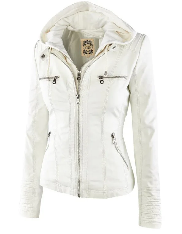 Новинка женские зимние пальто кожаные куртки толстовка со съемной грудной