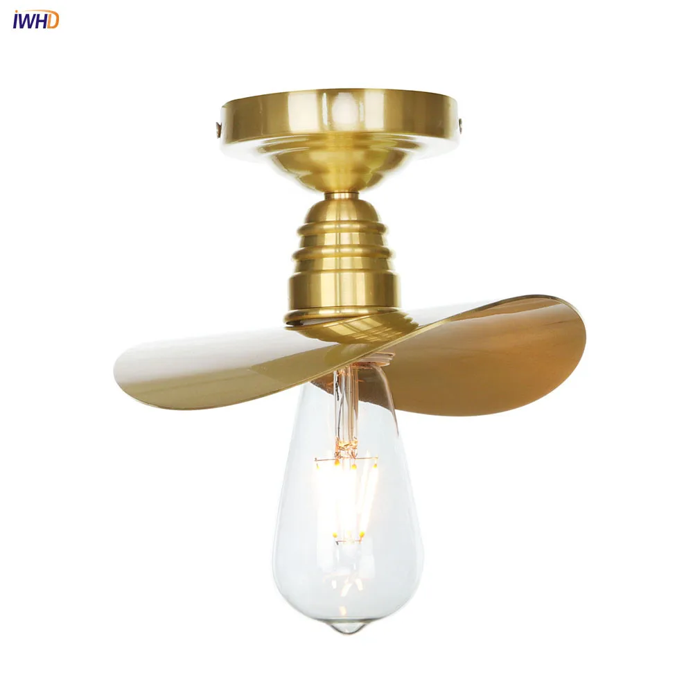 IWHD Nordic Copper LED Ceiling Lamp E27 Creative LED Light Ceiling Simple Living Room Lights Fixtures For Home Lighting iwhd colorful nordic modern led ceiling light fixtures porch corridor bedroom round glass ball ceiling lamp plafonnier lighting