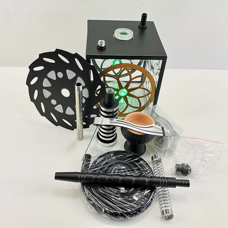 Yameisi Hookah Acrylic and Iron a Whole Set of Narguile High Quality Shisha wtih LED Device 3 Styles are Available |