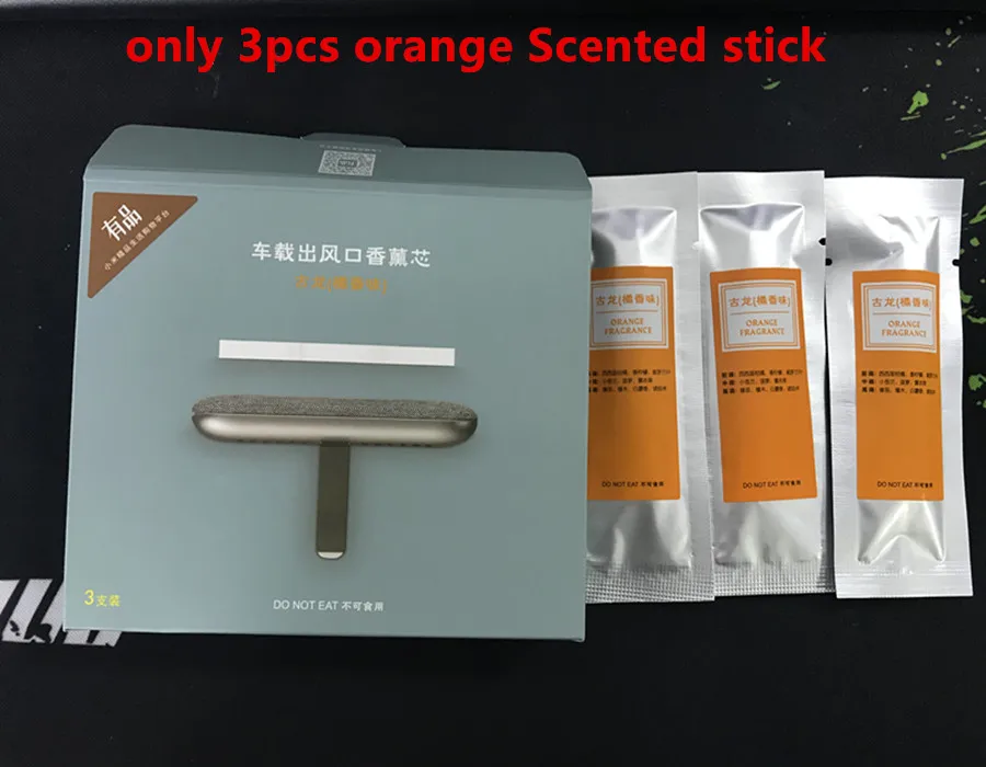 3pcs Orange flavor Xiaomi Guildford автомобильный держатель, ладан, палочка, набор, натуральное здоровье, ароматический шкаф, очиститель воздуха и только 3 шт., лимонная/оранжевая/оливковая палочка - Цвет: 3pcs Orange flavor