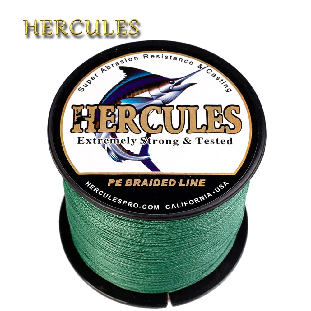 

Hercules 4 Strands Fishing Line 100M 300M 500M 1000M 1500M 2000M Green PE Braided Fishing Line Saltwater Weave Extreme Strong