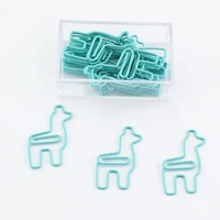 TUTU Creative cute alpaca metal office school paper clips set stationery fine bookmark clips set 20 pcs lot H0236