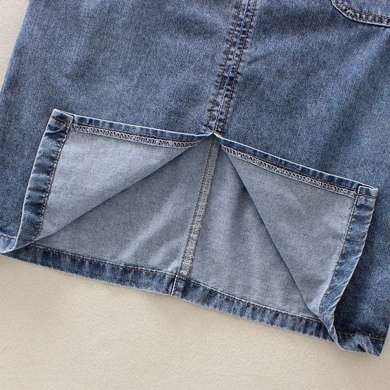 

2021 New Casual Jean Dresses Women Spring Summer Pockets Solid Spaghetti Strap Denim Midi Dress Ladies Preppy Style Clothes
