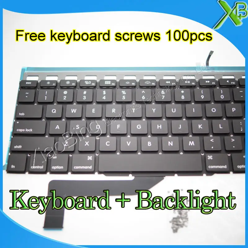 Brand New For MacBook Pro Retina 15.4&quot A1398 US keyboard+Backlight Backlit+100pcs keyboard screws 2013-2015 Years | Компьютеры и