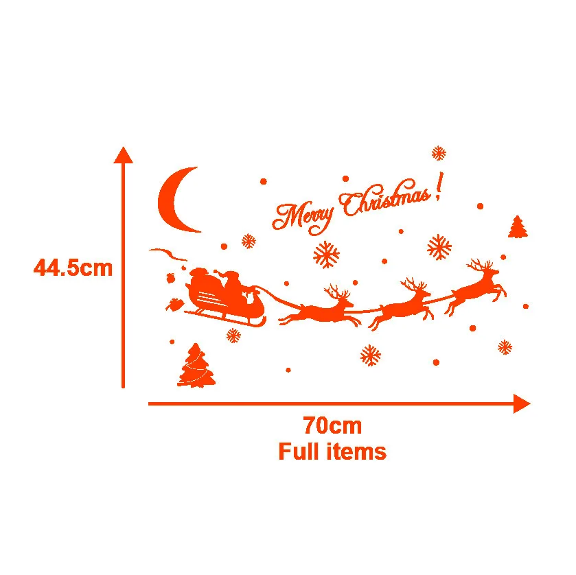 Popular Christmas Decoration Window Stickers Home Decor Decals Xmas House | Дом и сад