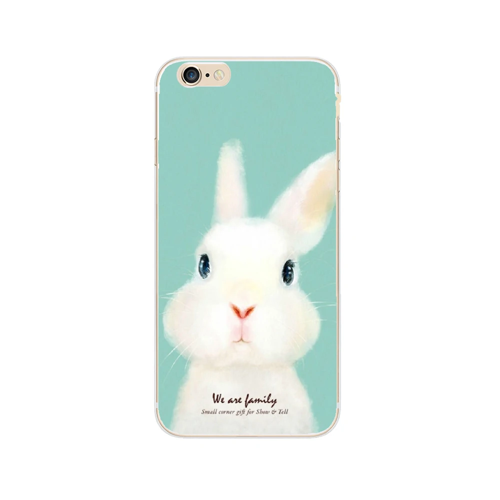 RUICCASE Милые чехлы с картинками животных собаки, свинки и кролика для Apple iPhone 8 X 7 6 6S Plus 5 5S SE, модные чехлы из жесткого поликарбоната.