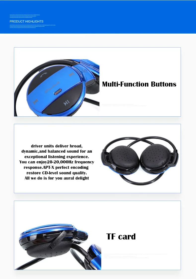 MINI501 беспроводные Bluetooth наушники, стерео складные спортивные наушники, TF карта, наушники FM, беспроводные с микрофоном для телефона