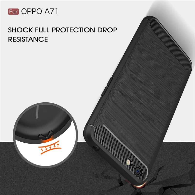 For Cover OPPO A71 Case Rubber Brushed Style Silicone Phone Back A 71 Fundas Coque XYWZV |