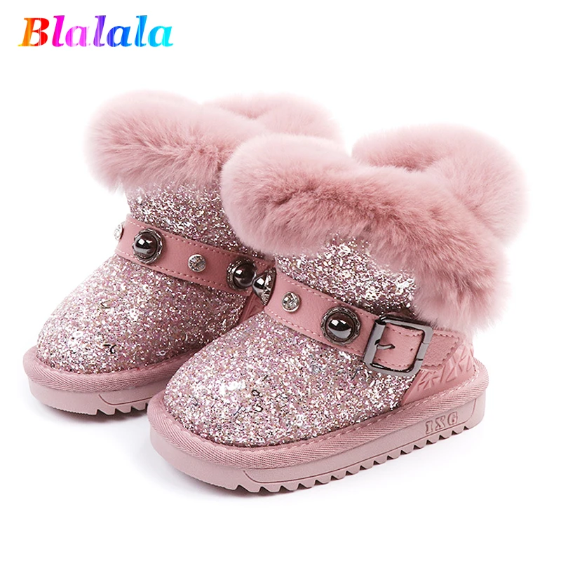 Зимние для маленьких девочек зимние сапоги мальчиков снегоступы детские модные
