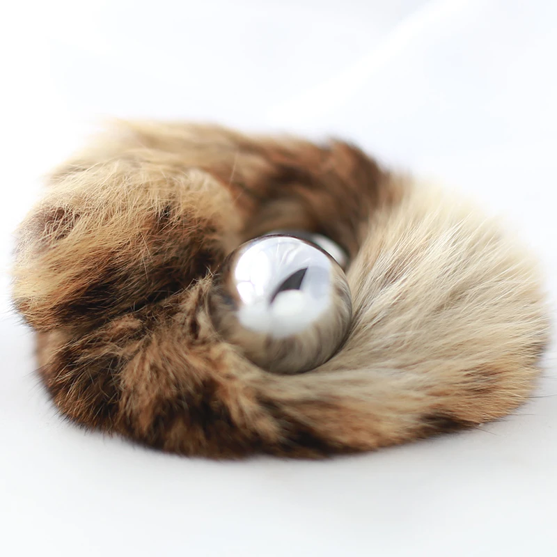 Черный волк животное Анальная пробка металлический анальный бисер массажер