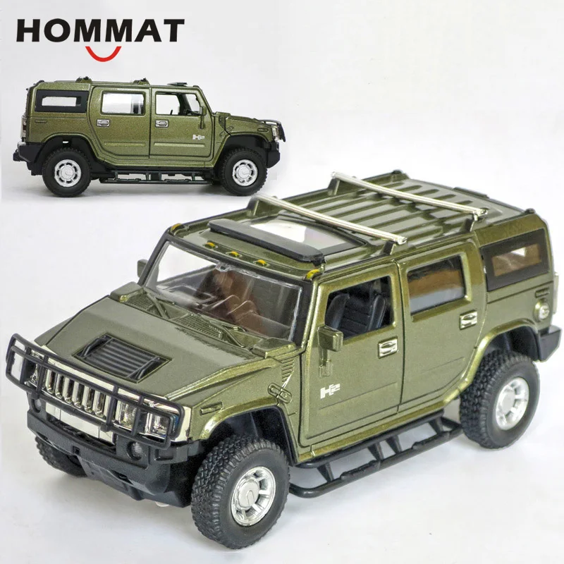HOMMAT имитация 1:32 Hummer H2 внедорожный внедорожник литая модель игрушечного автомобиля Модель автомобиля литая металлическая коллекция подарок назад красный