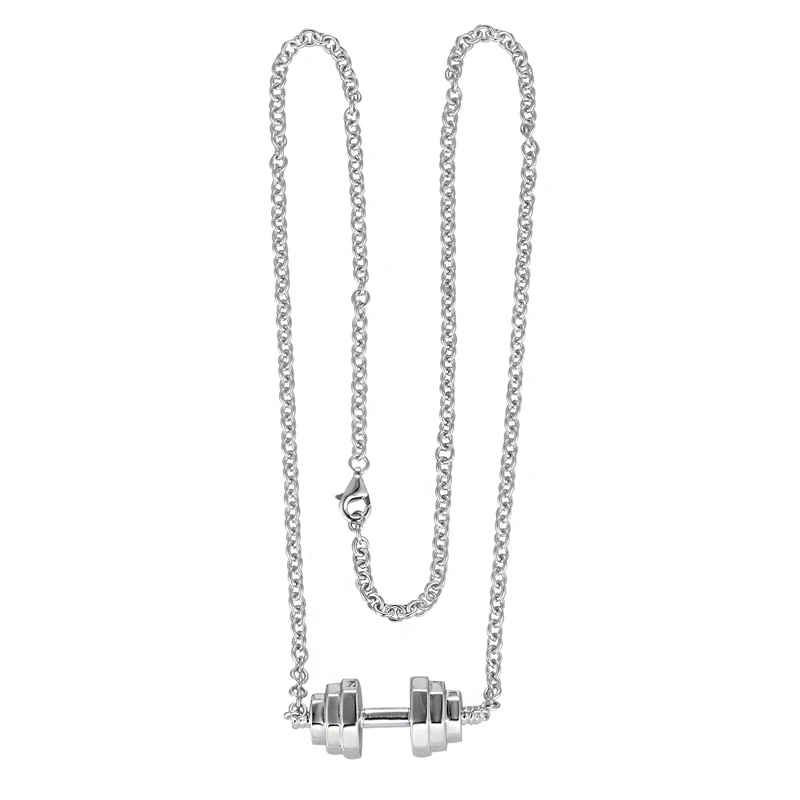 

22.3g Weight Sport necklace Jewelry 925 sterling silver jewelry Fitness Equipment Charm Pendants Necklace Jewelry XLY017H20