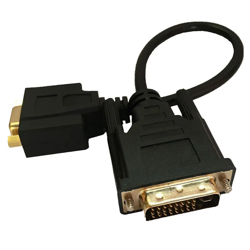 Кабель-адаптер DVI-VGA DVI-I 24 + 5 штекер-VGA HD15 Женский позолоченный для игр DVD ноутбуков