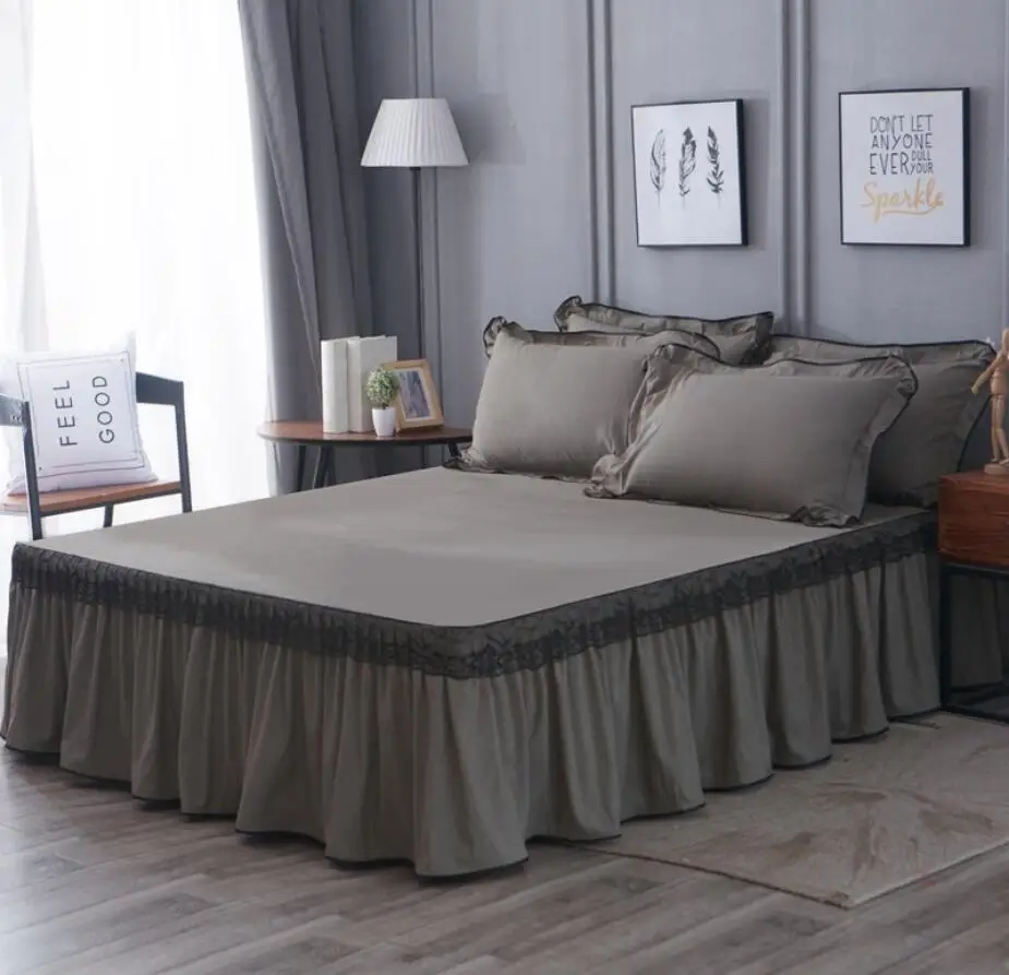 Домашний текстиль кружева принцесса покрывало кровать юбка наволочки Твердые