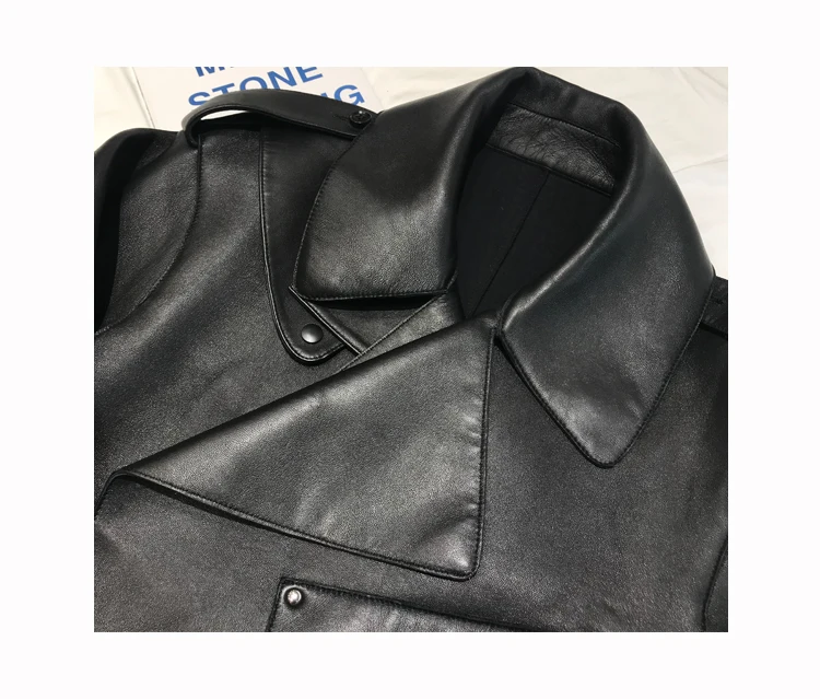 OFTBUY/2019 Весенняя женская куртка из натуральной овечьей кожи свободное короткое