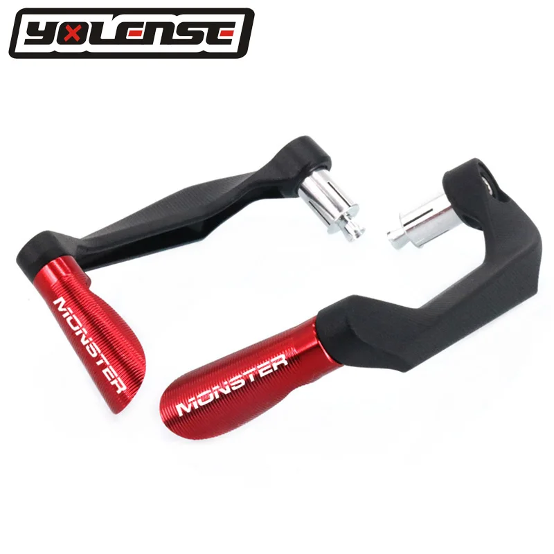 Red Для поездок на мотоцикле DUCATI Monster 821 695 696 797 1200 1200S 1100 1100S 7/" 22 мм ручки защитный кожух сцепные рычаги гвардии протектор - Цвет: Red