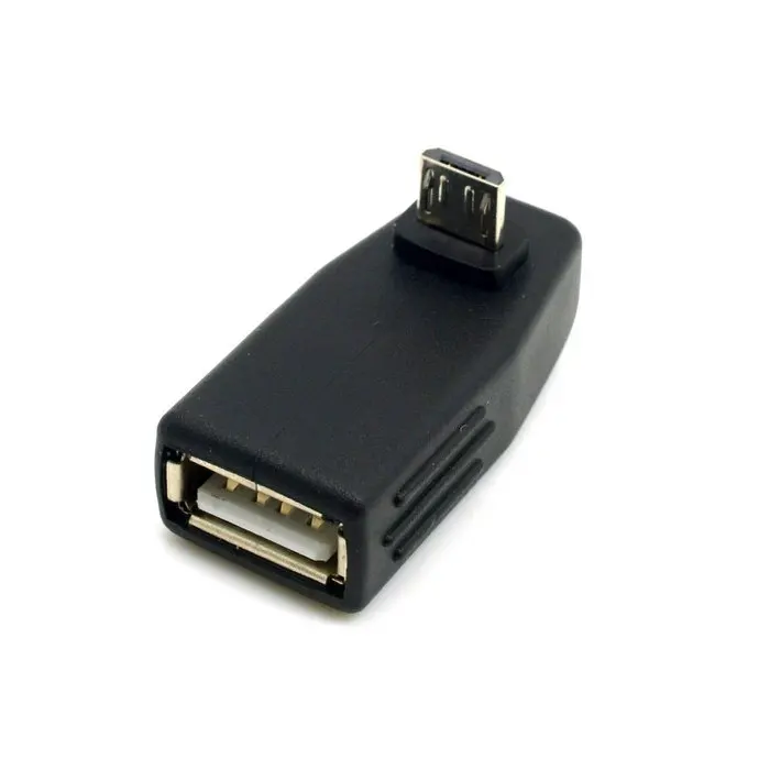 2 шт. 90 градусов вверх и вниз прямой угловой микро USB Тип B к мама OTG адаптер