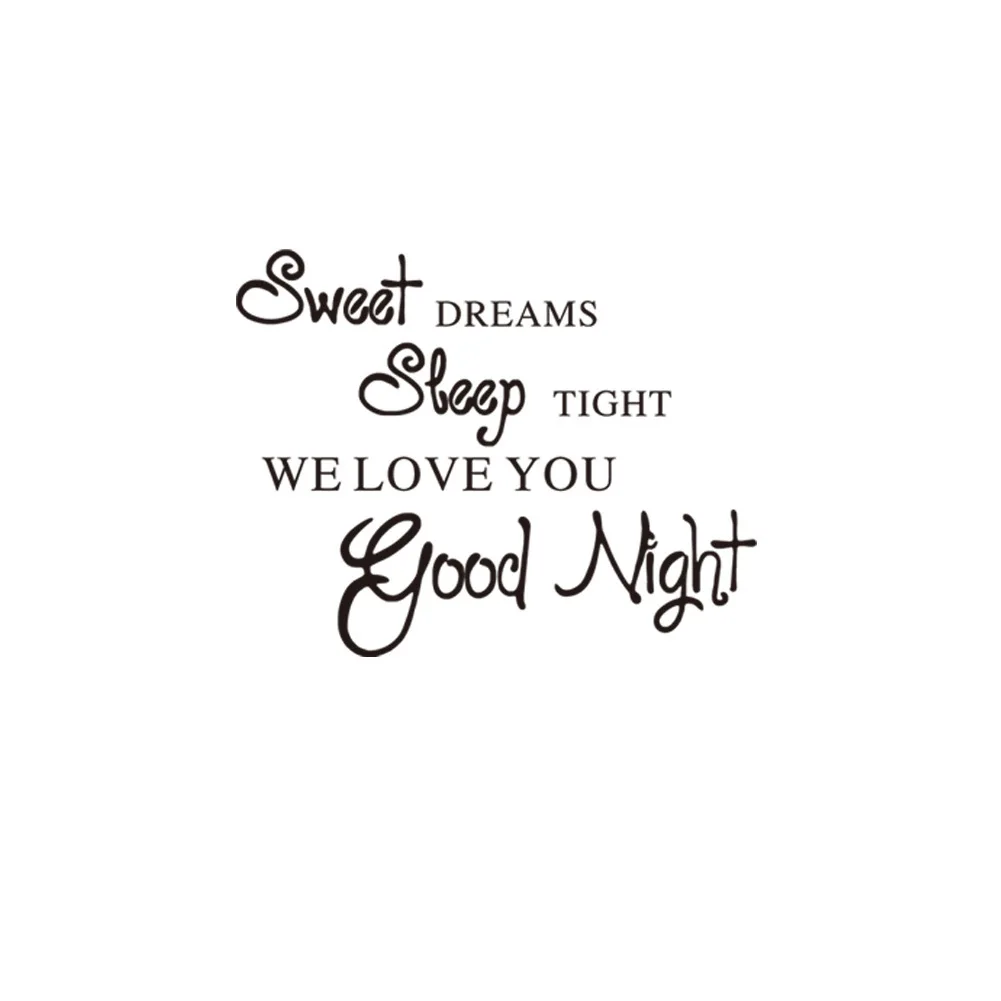 Sweet Dreams спокойной ночи Романтический Спальня наклейки гостиная отличительные
