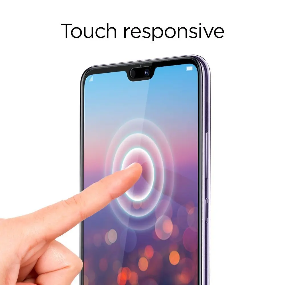 100% Original Spigen Glas.tR Slim Huawei P20 Pro Стеклянный экран протектор Полное покрытие черный