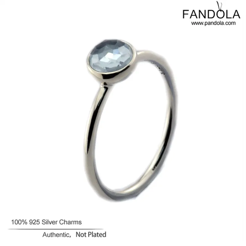 Женское кольцо из серебра 100% пробы с голубыми кристаллами|ring for|rings for womenrings weddings |