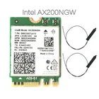 Двухдиапазонный 2,4 Гбитс Intel Wi-Fi AX200NGW 802.11ax  acWifi AX200 NGFF M.2 двухдиапазонный Bluetooth 5,0 сетевая Wlan карта + антенна