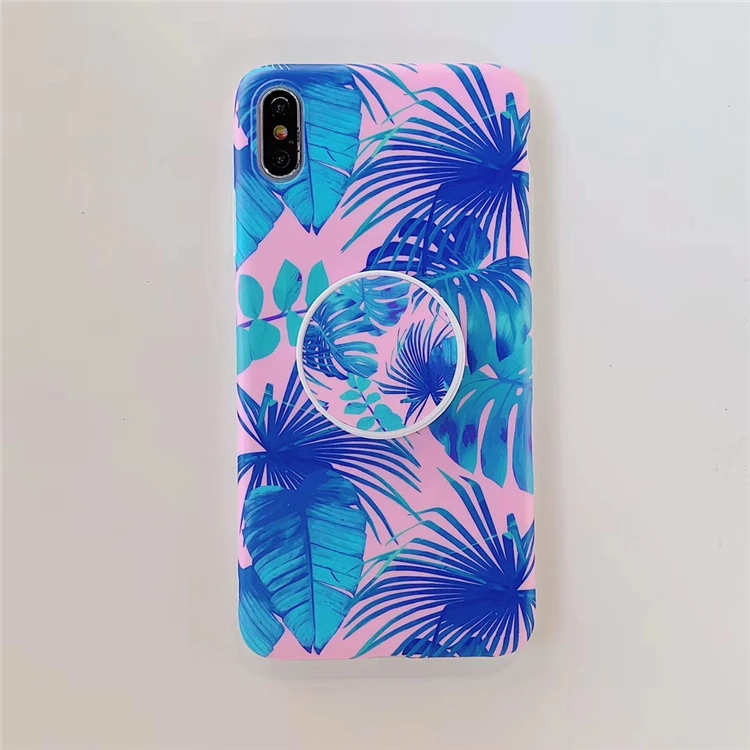 Модный розовый чехол для телефона с изображением листьев леса iphone XS Max XR X 6 7 8 Plus