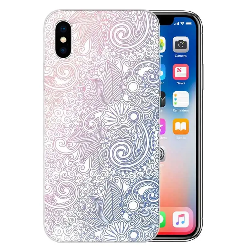 Fundas силиконовый чехол для телефона Apple iPhone 6 6S 7 8 Plus X 10 XS MAX XR 5 5S SE с сердцем цветок