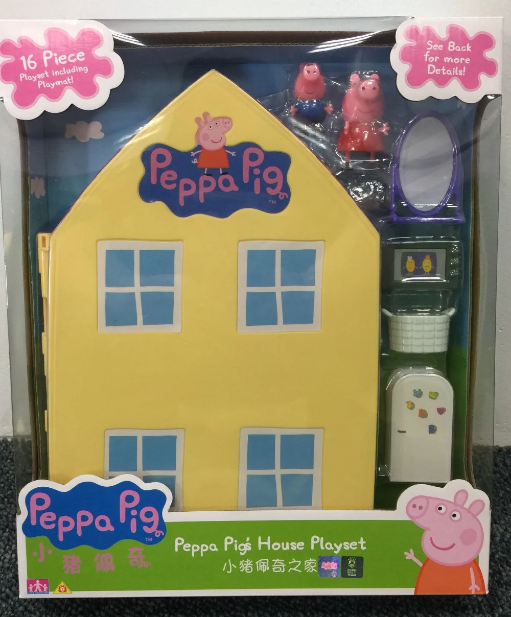 Оригинальная коробка 1 упаковка подлинный Peppa Pig peppa pig's house игровой набор с