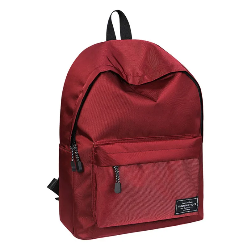 Новинка 2019 универсальный Повседневный красный рюкзак на плечо Студенческая
