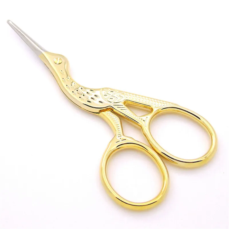 1 PC Vintage Gold Crane Shape Stork Embroidery Sewing Tools Measures Retro Craft Shears CrossStitch Scissors P15 | Дом и сад