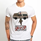 Забавная Мужская футболка с принтом Джима хоппера, пародия, Акира, Новинка лета 2019, белая Повседневная крутая футболка унисекс с очень странными вещами, Мужская футболка