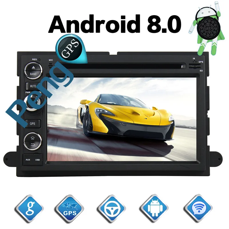 2 Din Android 8 0 Автомобильный CD DVD-плеер ядер GPS-навигация для Ford Fusion 2006-2009 стерео 1080P HD