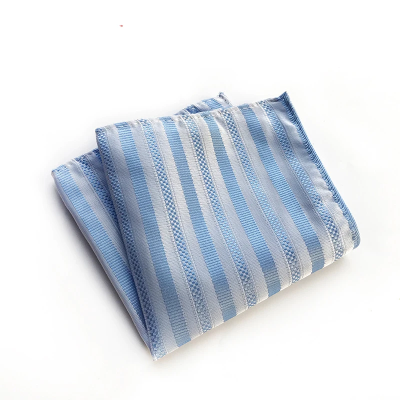 Бизнес платок Полосатый плед Pocket площадь Полотенца Свадебные Платки груди для