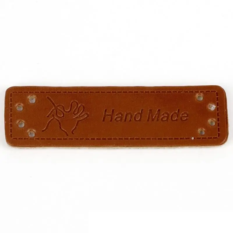 12 шт этикетки для одежды PU кожа ручной работы стикер с тиснением ярлыки сделай