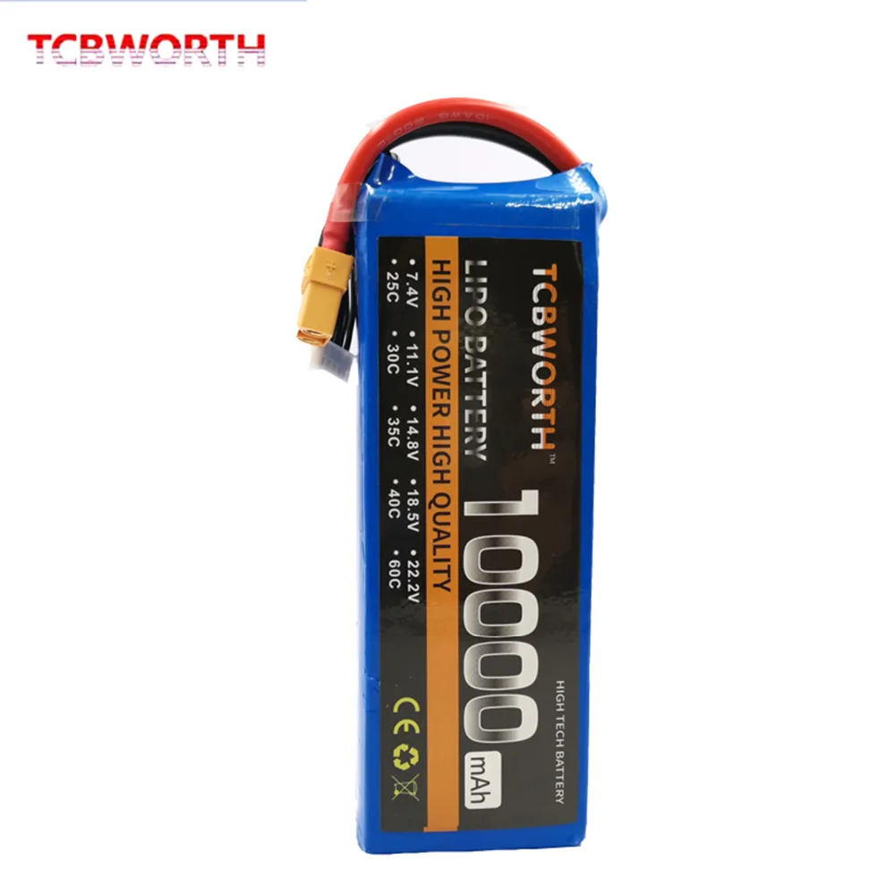 TCBWORTH RC lipo батарея 7 4 v 10000 mAh 25C 2 s для радиоуправляемый самолет Квадрокоптер