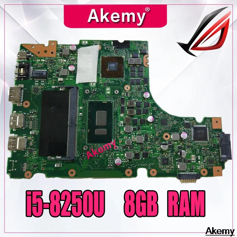 

Laptop Motherboard For Asus X442U X442UR X442UQ X442UQK X442UQR Tested with i5-8250U cpu 8GB RAM Mainboard 100%