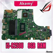 Laptop Motherboard For Asus X442U X442UR X442UQ X442UQK X442UQR  Tested with i5-8250U cpu 8GB RAM  Mainboard 100%