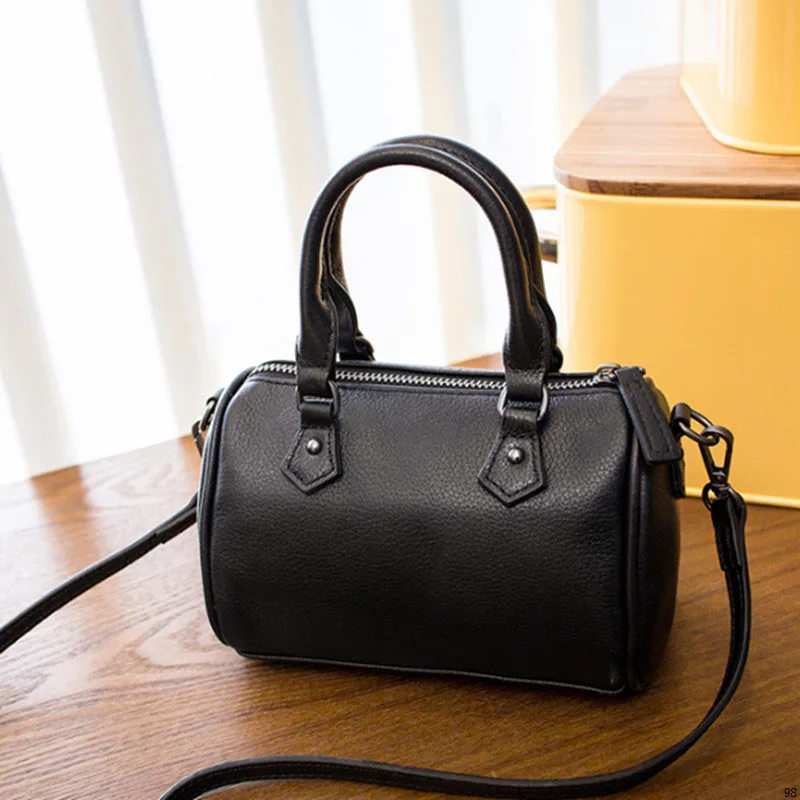 Женская сумка из воловьей кожи новая натуральной в стиле Бостона модные сумки