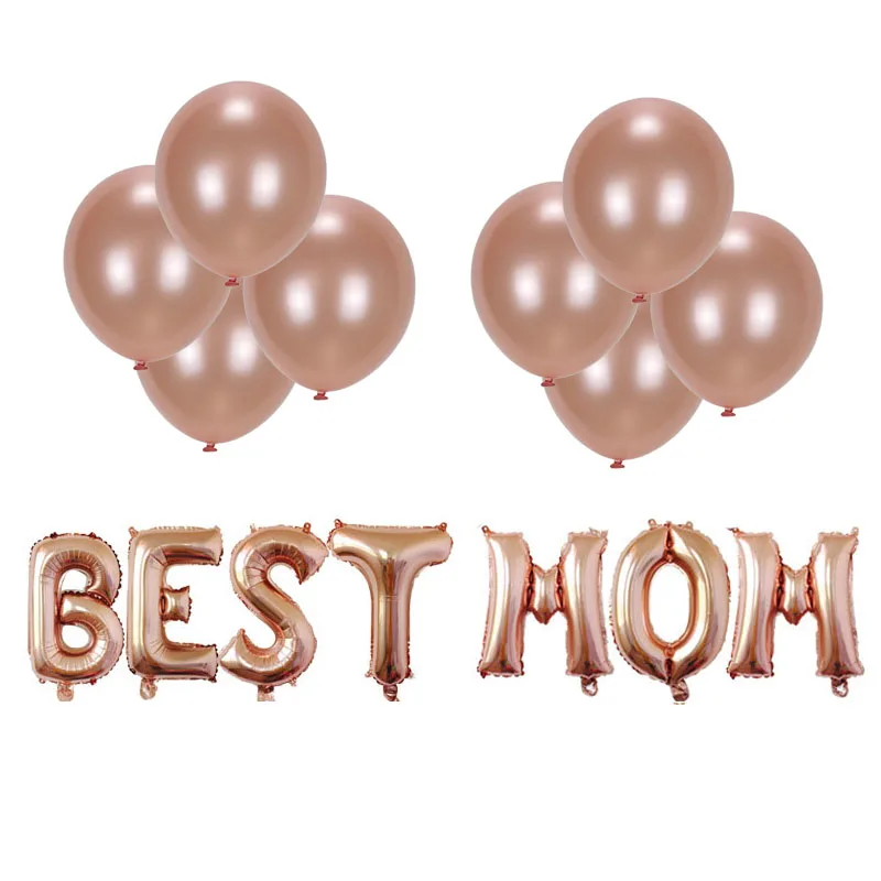 Вечерние воздушные шары с надписью Mother day 16 дюймов цвета розового золота фольгой