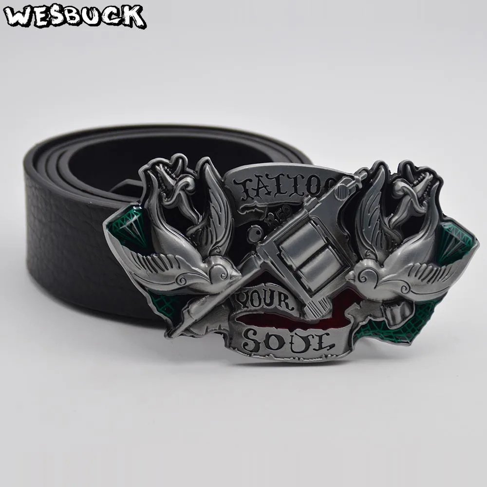 5 PCS MOQ WesBuck бренд западные ковбои татуировки твоей душе с ремешком и пряжкой