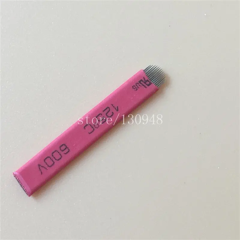 100 шт. красный 14pin u-образный макияж микроблейдинг татуаж для бровей Перманентный
