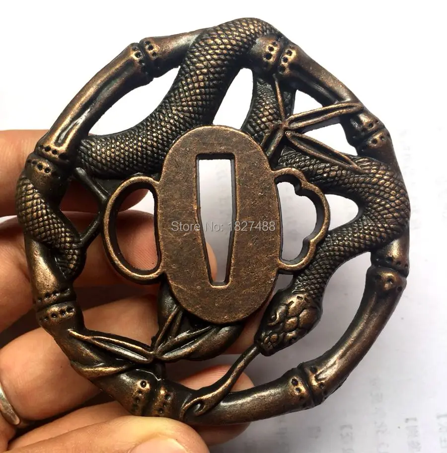 Японские аксессуары для мечей Сплав Tsuba защита катана Wakizashi Танто W/Snake|Мечи| |