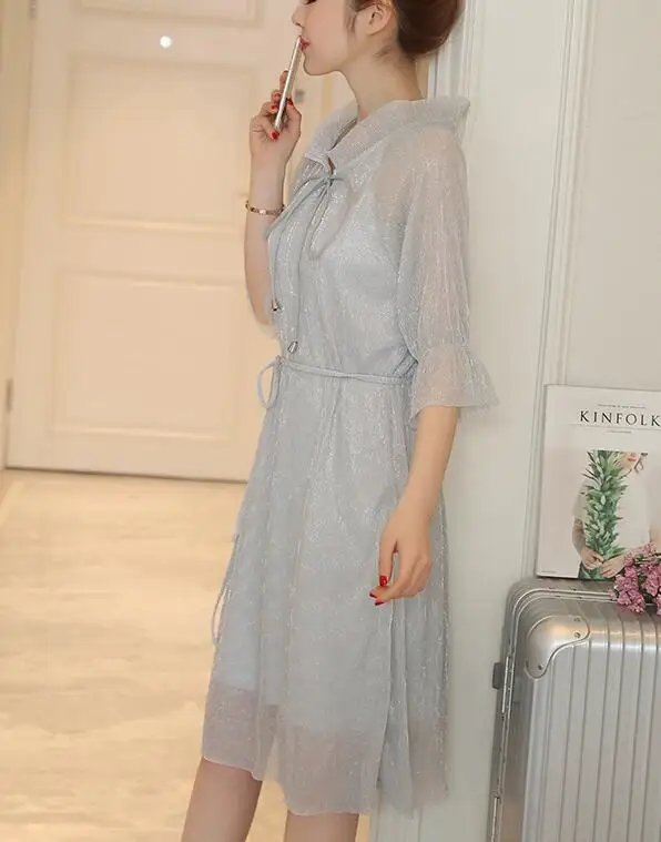 Реальные фотографии с моделью 2017 для беременных Одежда Золото Серебро